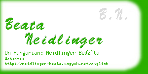 beata neidlinger business card
